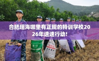 合肥瑶海哪里有正规的特训学校2026年速速行动!