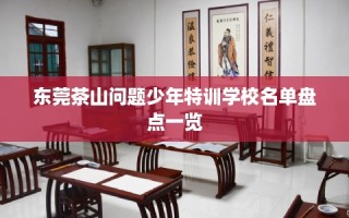 东莞茶山问题少年特训学校名单盘点一览