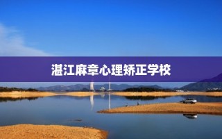 湛江麻章心理矫正学校