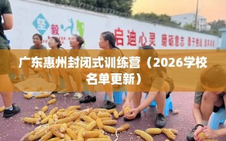 广东惠州封闭式训练营（2026学校名单更新）