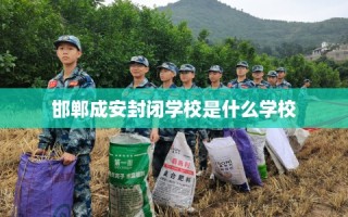 邯郸成安封闭学校是什么学校