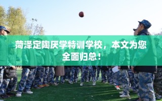菏泽定陶厌学特训学校，本文为您全面归总！