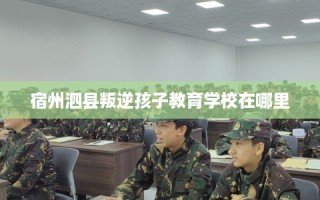 宿州泗县叛逆孩子教育学校在哪里