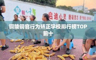 铜陵铜官行为矫正学校排行榜TOP前十