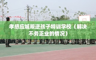 孝感应城叛逆孩子特训学校（解决不务正业的情况）