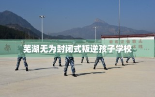 芜湖无为封闭式叛逆孩子学校