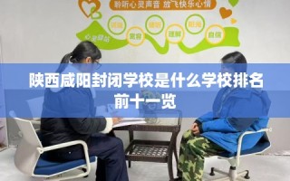 陕西咸阳封闭学校是什么学校排名前十一览