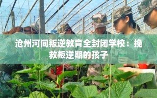 沧州河间叛逆教育全封闭学校：挽救叛逆期的孩子