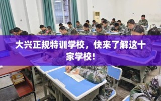大兴正规特训学校，快来了解这十家学校!