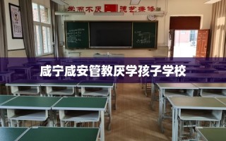 咸宁咸安管教厌学孩子学校
