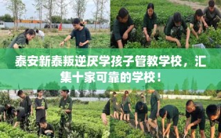 泰安新泰叛逆厌学孩子管教学校，汇集十家可靠的学校！