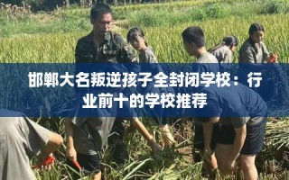 邯郸大名叛逆孩子全封闭学校：行业前十的学校推荐