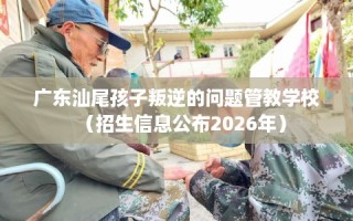 广东汕尾孩子叛逆的问题管教学校（招生信息公布2026年）