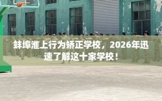 蚌埠淮上行为矫正学校，2026年迅速了解这十家学校！