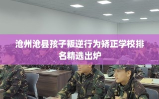 沧州沧县孩子叛逆行为矫正学校排名精选出炉