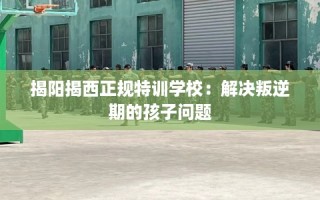 揭阳揭西正规特训学校：解决叛逆期的孩子问题