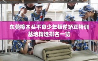 东莞樟木头不良少年叛逆矫正特训基地精选排名一览