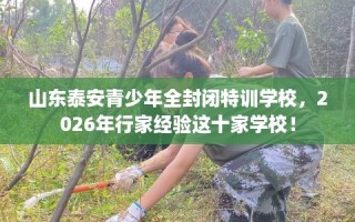 山东泰安青少年全封闭特训学校，2026年行家经验这十家学校！