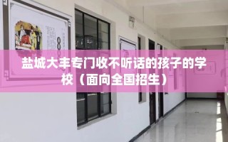 盐城大丰专门收不听话的孩子的学校（面向全国招生）