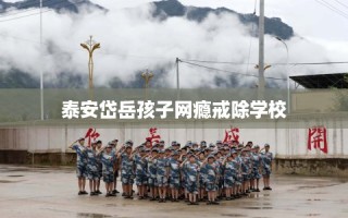泰安岱岳孩子网瘾戒除学校