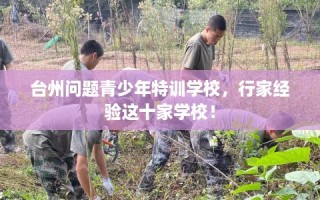 台州问题青少年特训学校，行家经验这十家学校！