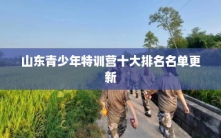 山东青少年特训营十大排名名单更新
