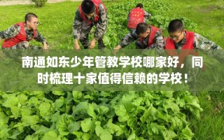南通如东少年管教学校哪家好，同时梳理十家值得信赖的学校！