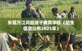 东莞万江问题孩子教育学校（招生信息公布2025年）