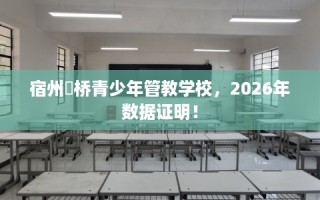 宿州埇桥青少年管教学校，2026年数据证明！