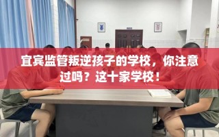 宜宾监管叛逆孩子的学校，你注意过吗？这十家学校！