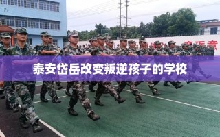 泰安岱岳改变叛逆孩子的学校