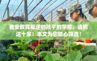 雅安教育叛逆的孩子的学校，请瞧这十家！本文为您精心筛选！