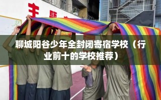 聊城阳谷少年全封闭寄宿学校（行业前十的学校推荐）