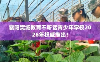 襄阳樊城教育不听话青少年学校2026年权威推出！