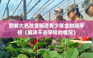 邯郸大名改变叛逆青少年全封闭学校（解决不去学校的情况）