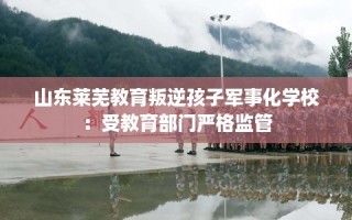 山东莱芜教育叛逆孩子军事化学校：受教育部门严格监管