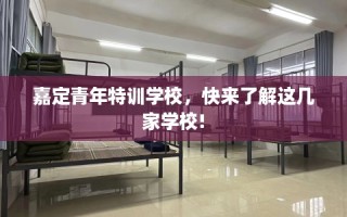 嘉定青年特训学校，快来了解这几家学校!