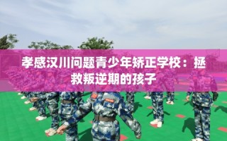 孝感汉川问题青少年矫正学校：拯救叛逆期的孩子
