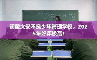铜陵义安不良少年管理学校，2025年好评极高！