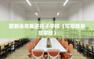 邯郸永年叛逆孩子学校（可视频参观学校）